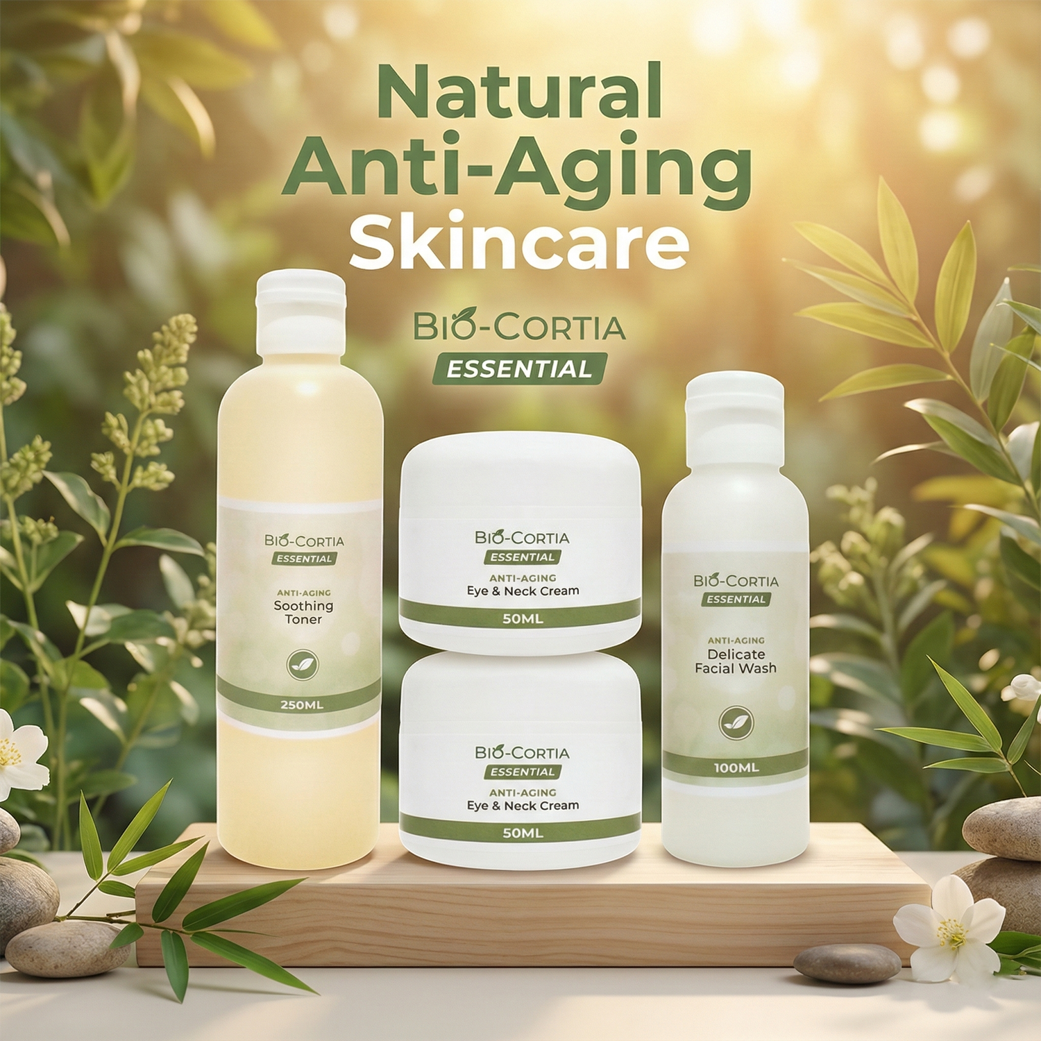 Bio-Cortia range Natural Anti-Aging Skincare