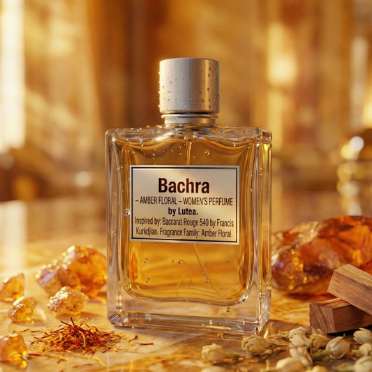 Bachra – Amber Floral Perfume by Lutea

Inspired by the iconic radiance of Baccarat Rouge 540 by Francis Kurkdjian